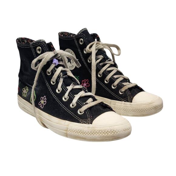 Converse Chuck Taylor All Star High Festival Embroidered Fruits Florals Size 10 - Picture 7 of 11